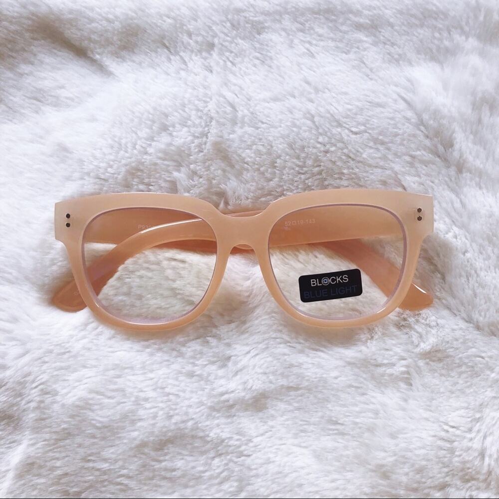 James Clear Pink Computer Blue Light Glasses